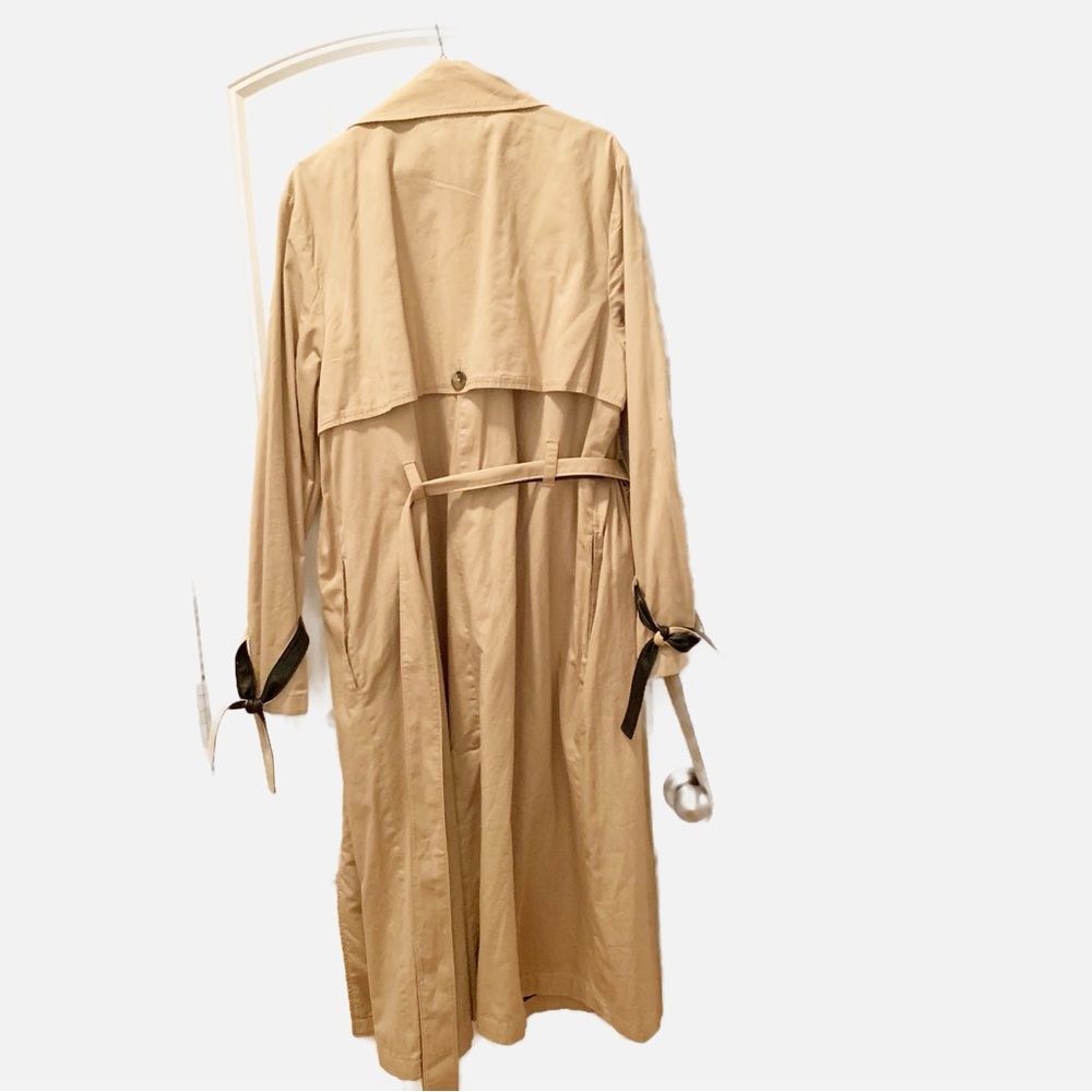 Signed Blake x The Drop Beige Trench Coat with Faux Leather Accents - Picture 4 of 4